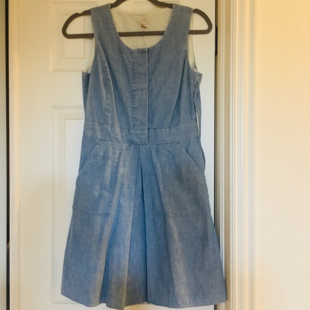 JCrew chambray dress with button detailing